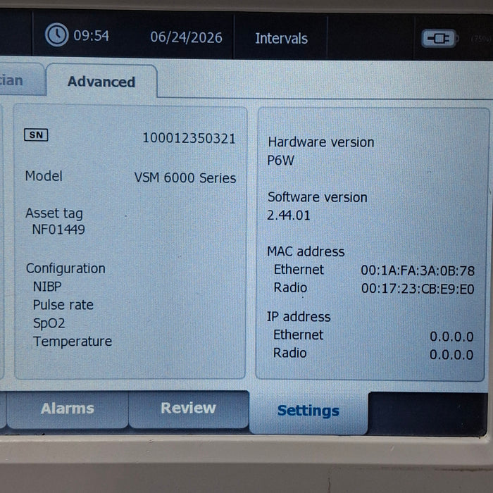 Welch Allyn Connex 6000 Series Vital Signs Monitor