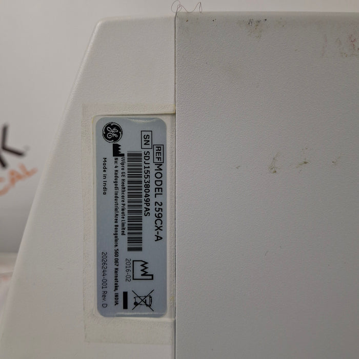 GE Healthcare Corometrics 250cx Series Model 259cx-a Fetal Monitor