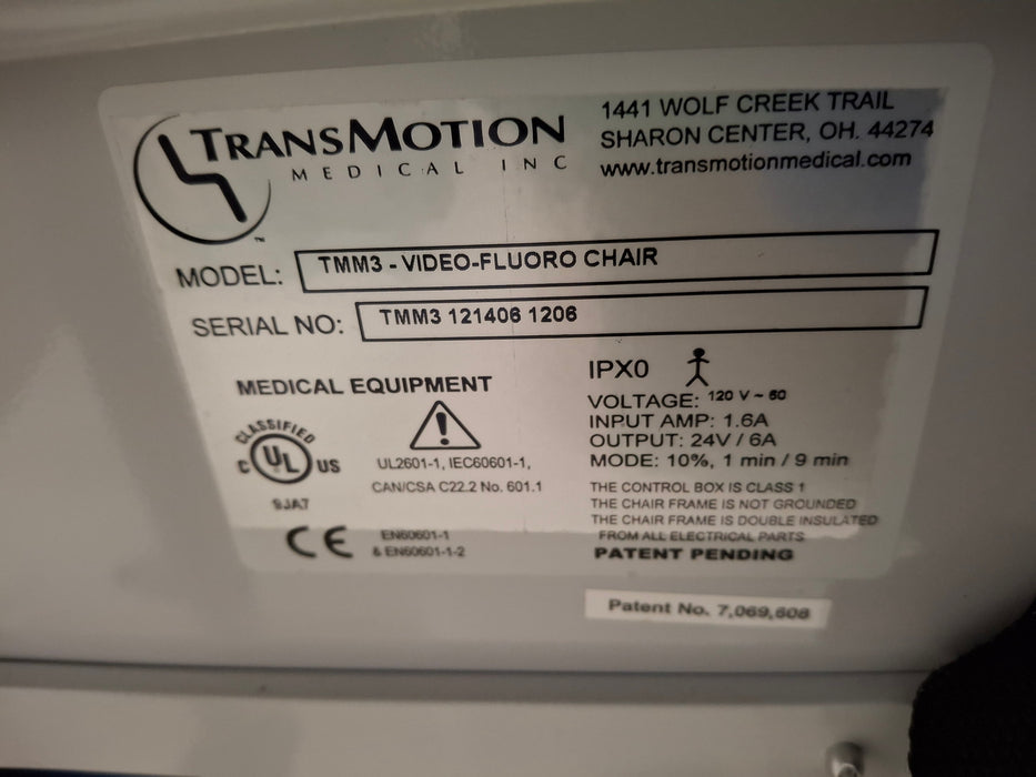TransMotion Medical TMM3-Video-Flouro Chair Stretcher
