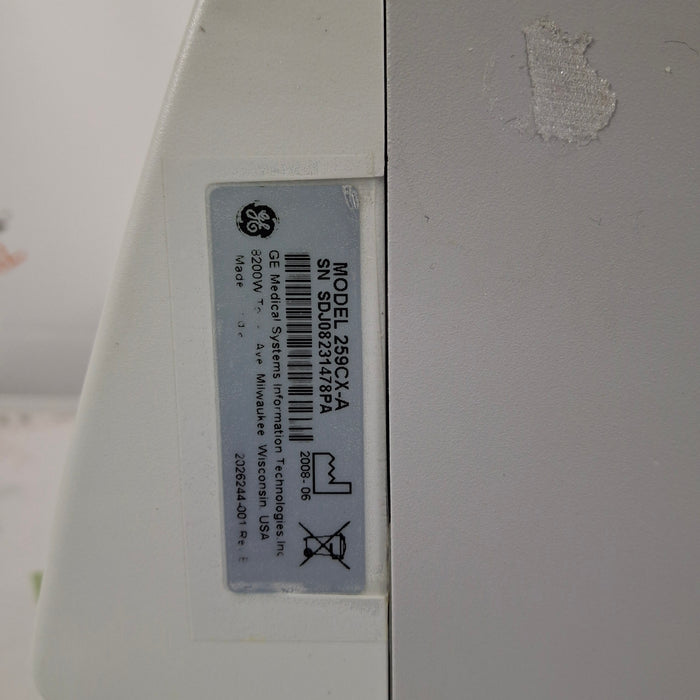 GE Healthcare Corometrics 250cx Series Model 259cx-c Fetal Monitor