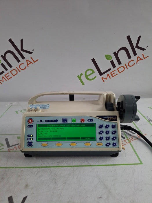 Smiths Medical Medfusion 3500 Version 3 Syringe Infusion Pump