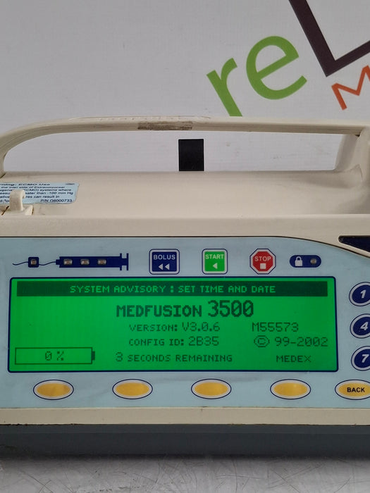 Smiths Medical Medfusion 3500 Version 3 Syringe Infusion Pump