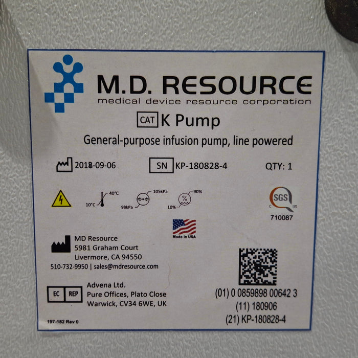 M.D. Resource K Pump Liposuction Infiltration Pump