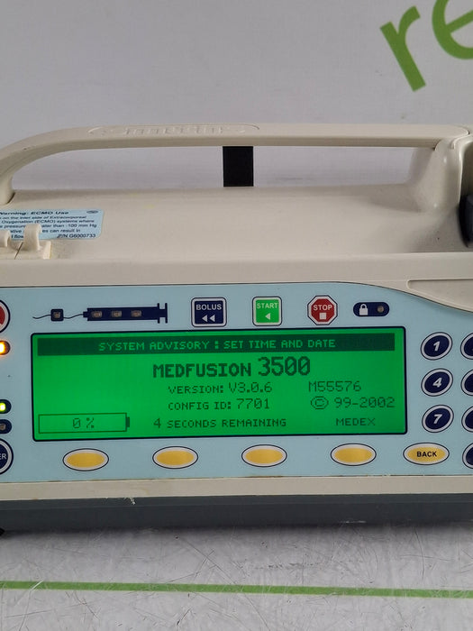 Smiths Medical Medfusion 3500 Version 3 Syringe Infusion Pump