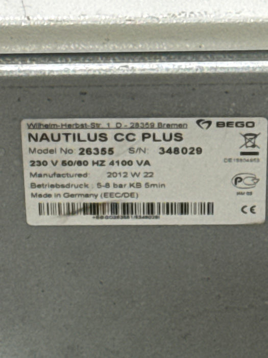 Bego Nautilus CC Plus Dental Induction Casting Machine