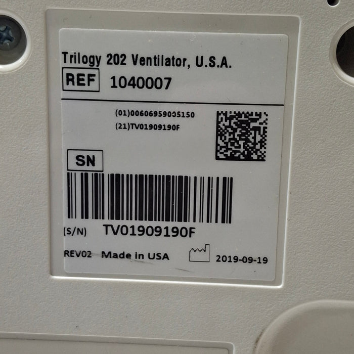 Respironics Trilogy 202 Ventilator
