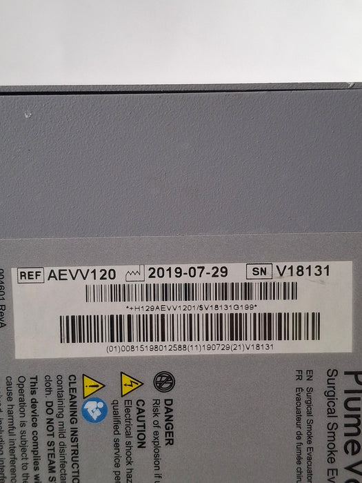 Zimmer PlumeVac AEVV120 Surgical Smoke Evacuator
