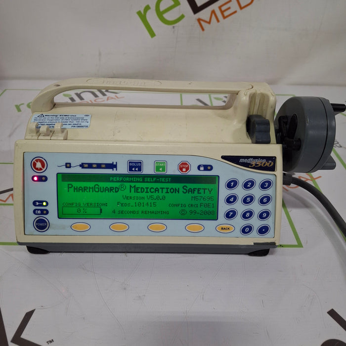Smiths Medical Medfusion 3500 Version 5 Syringe Infusion Pump