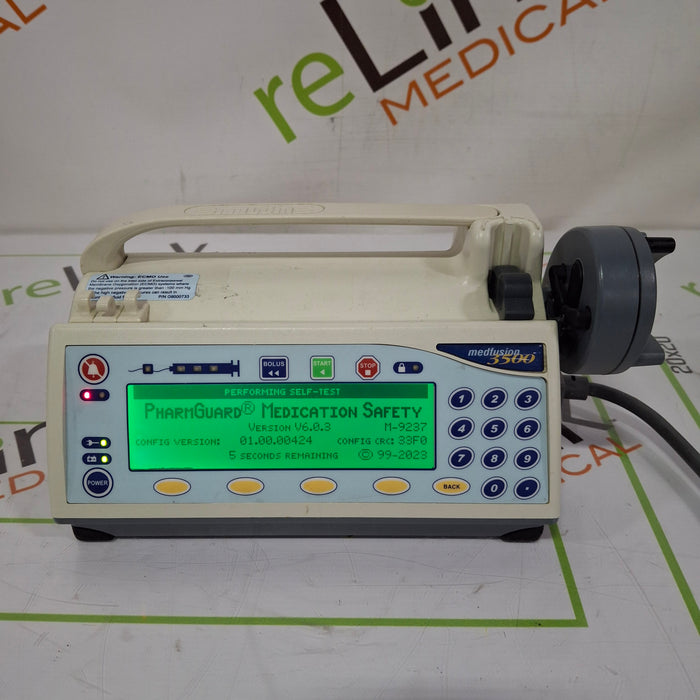 Smiths Medical Medfusion 3500 Version 6 Syringe Infusion Pump