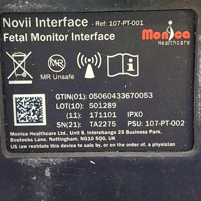 Monica Healthcare Limited 107-PT-001 Fetal Monitor