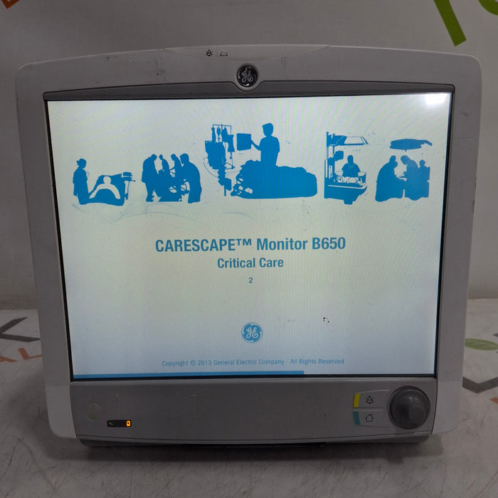 GE Healthcare Carescape B650 Critical Care Patient Monitor