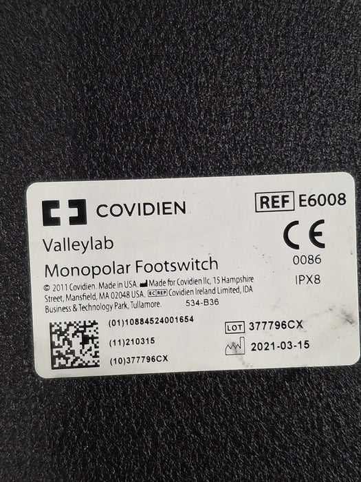 Valleylab E6008 Monopolar Electrosurgical Footswitch