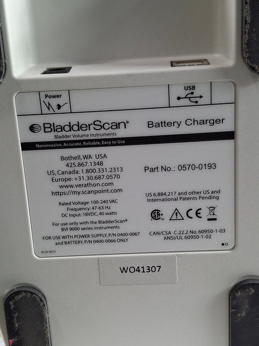 Verathon Medical, Inc BladderScan 0570-0193 Battery Charger