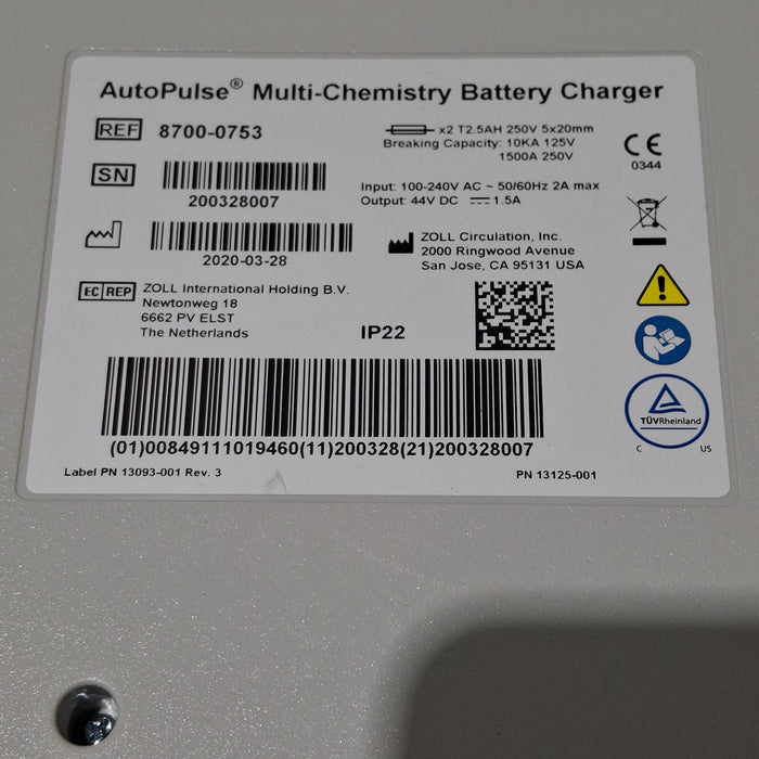 Zoll Multi Chemistry Battery Charger 8700-0753
