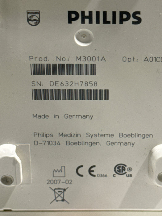 Philips M3001A-A01C06 Fast SpO2, NIBP, ECG, Temp, IBP MMS Module