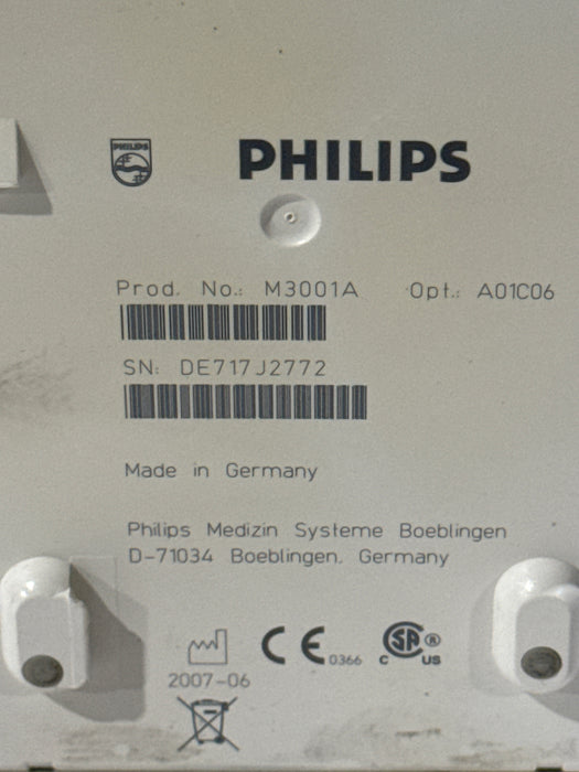 Philips M3001A-A01C06 Fast SpO2, NIBP, ECG, Temp, IBP MMS Module