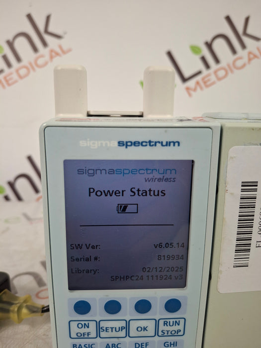 Baxter Sigma Spectrum 6.05.14 with A/B/G/N Battery Infusion Pump