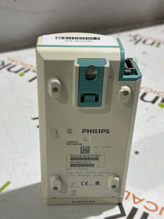 Philips M3001A-A01C06 Fast SpO2, NIBP, ECG, Temp, IBP MMS Module