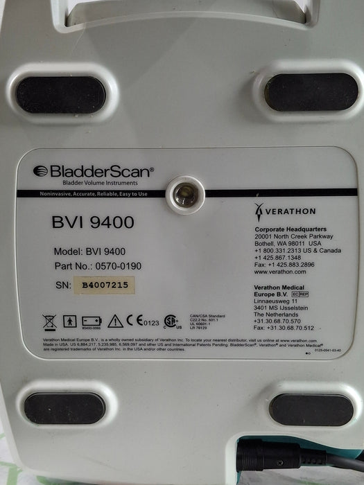 Verathon Medical, Inc BVI 9400 Bladderscan