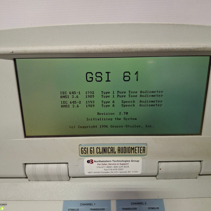 Grason Stadler GSI 61 Clinical Audiometer