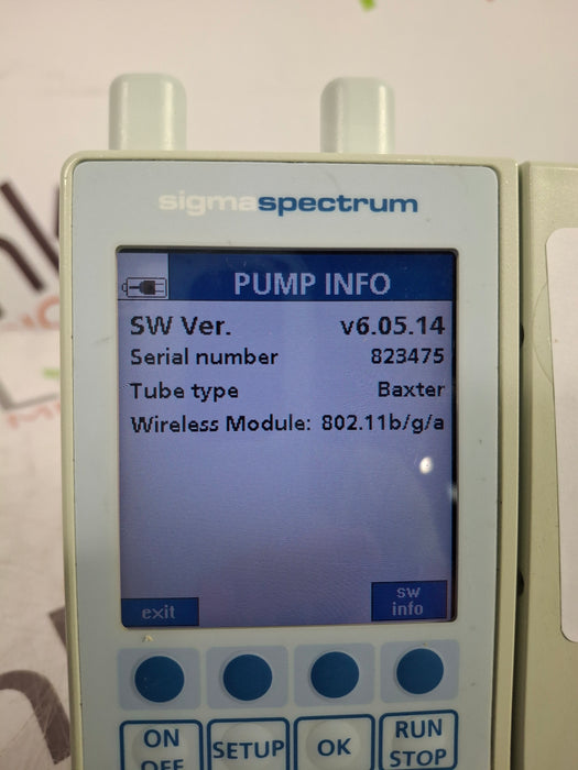 Baxter Sigma Spectrum 6.05.14 with A/B/G/N Battery Infusion Pump