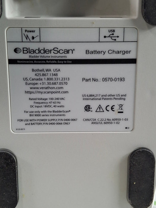 Verathon Medical, Inc BladderScan 0570-0193 Battery Charger