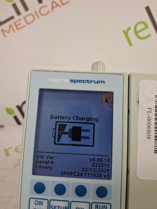 Baxter Sigma Spectrum 6.05.14 with B/G Battery Infusion Pump