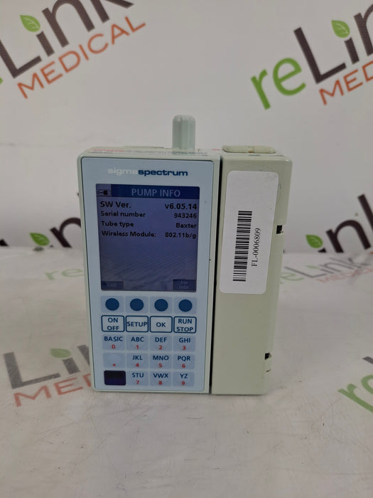 Baxter Sigma Spectrum 6.05.14 with B/G Battery Infusion Pump