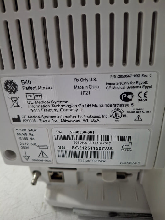 GE Healthcare B40 Patient Monitor