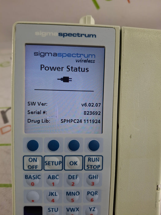 Baxter Sigma Spectrum 6.02.07 with B/G Battery Infusion Pump
