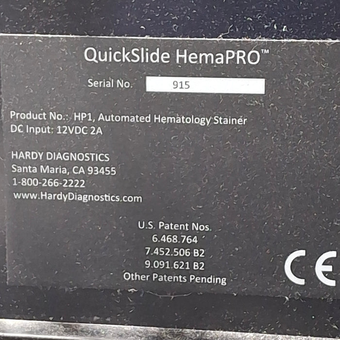 Hardy Diagnostics Quickslide HemaPro Automated Hematology Stain Instrument