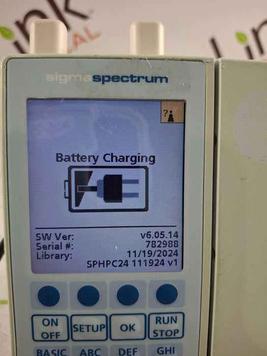 Baxter Sigma Spectrum 6.05.14 with A/B/G/N Battery Infusion Pump