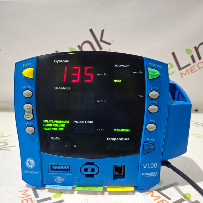 GE Healthcare Dinamap V100 - NIBP, SpO2, Temp Vital Signs Monitor
