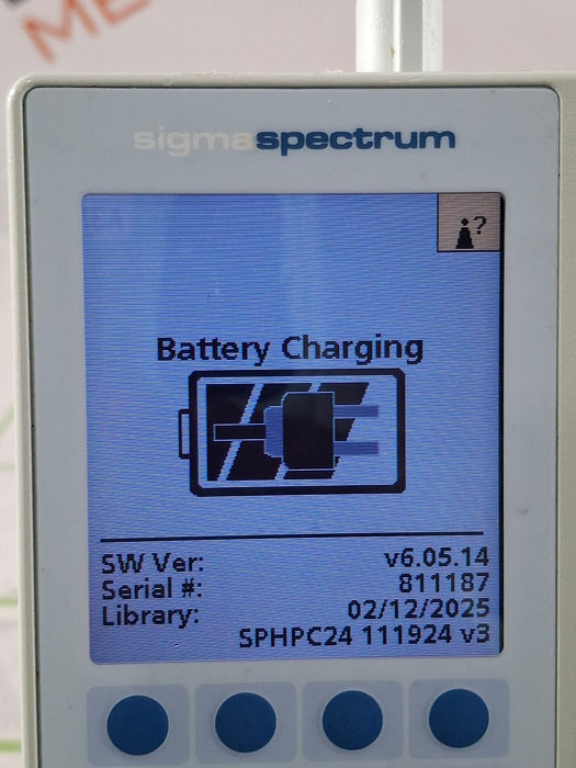 Baxter Sigma Spectrum 6.05.14 with B/G Battery Infusion Pump