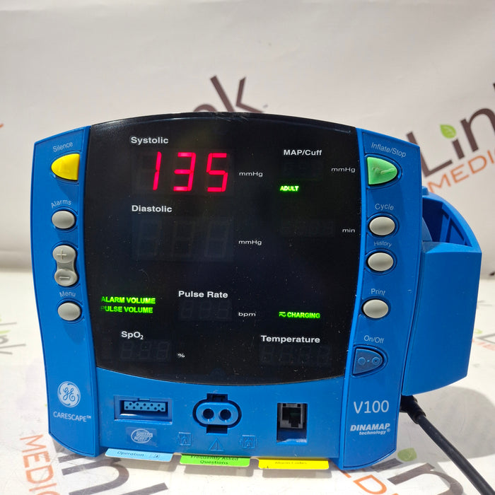 GE Healthcare Dinamap V100 - NIBP, SpO2, Temp Vital Signs Monitor