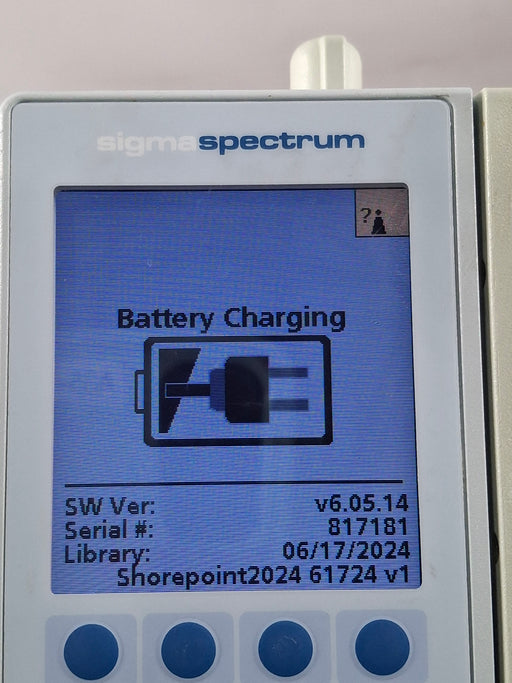 Baxter Baxter Sigma Spectrum 6.05.14 with B/G Battery Infusion Pump Infusion Pump reLink Online
