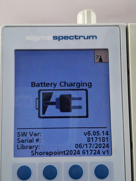 Baxter Sigma Spectrum 6.05.14 with B/G Battery Infusion Pump