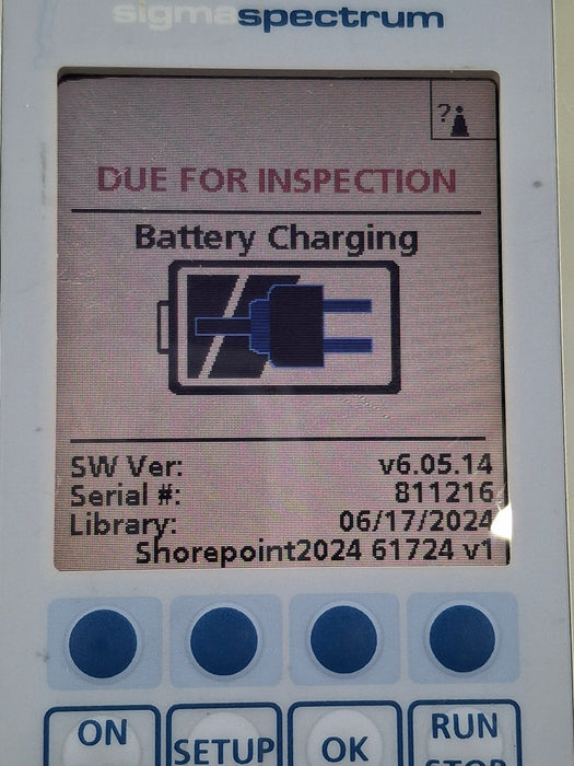 Baxter Sigma Spectrum 6.05.14 with B/G Battery Infusion Pump