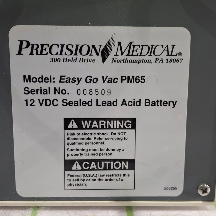 Precision Medical Easy Go Vac PM65 Aspirator