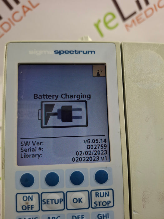 Baxter Sigma Spectrum 6.05.14 with B/G Battery Infusion Pump