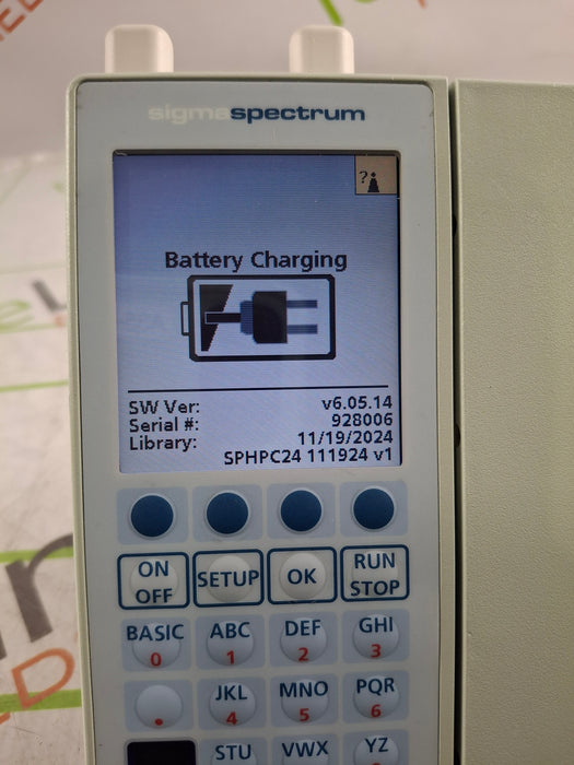 Baxter Sigma Spectrum 6.05.14 with A/B/G/N Battery Infusion Pump