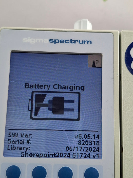 Baxter Sigma Spectrum 6.05.14 with B/G Battery Infusion Pump