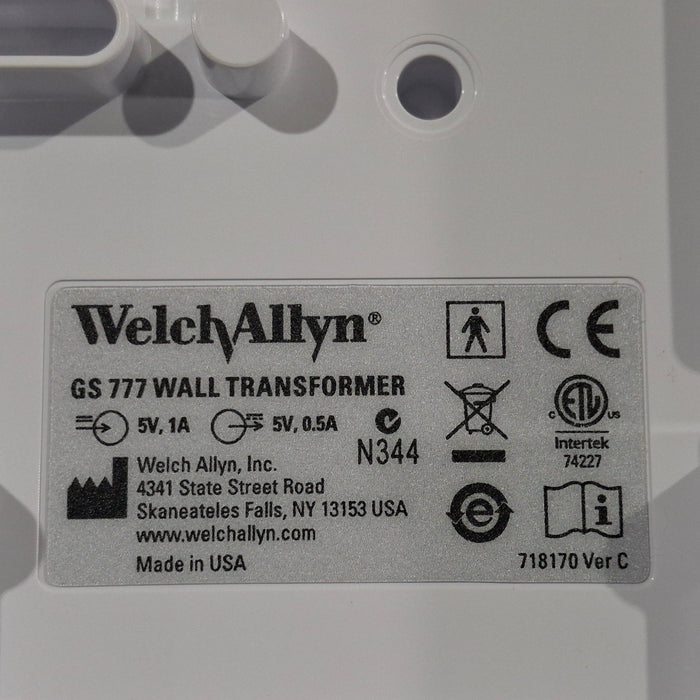 Welch Allyn 777 Ophthalmoscope/Otoscope Wall Transformer without Heads