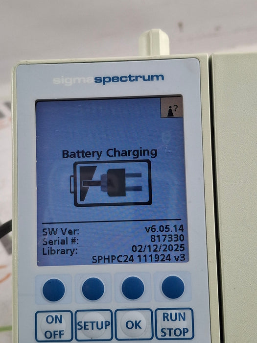 Baxter Sigma Spectrum 6.05.14 with B/G Battery Infusion Pump