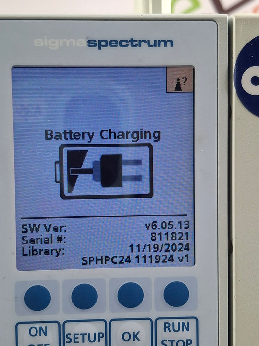 Baxter Sigma Spectrum 6.05.13 with B/G Battery Infusion Pump