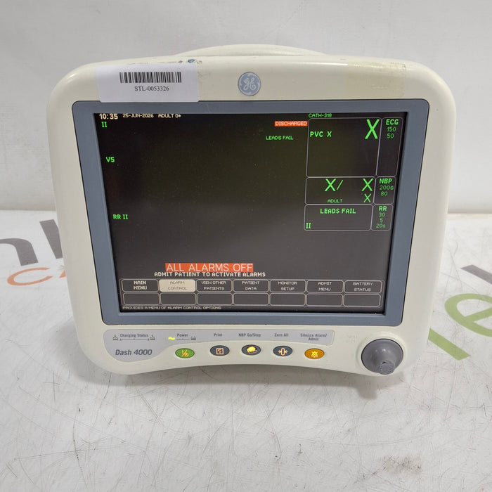 GE Healthcare Dash 4000 - GE/Nellcor SpO2 Patient Monitor