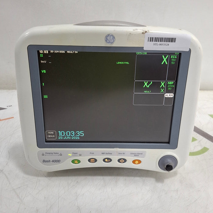 GE Healthcare Dash 4000 - GE/Nellcor SpO2 Patient Monitor