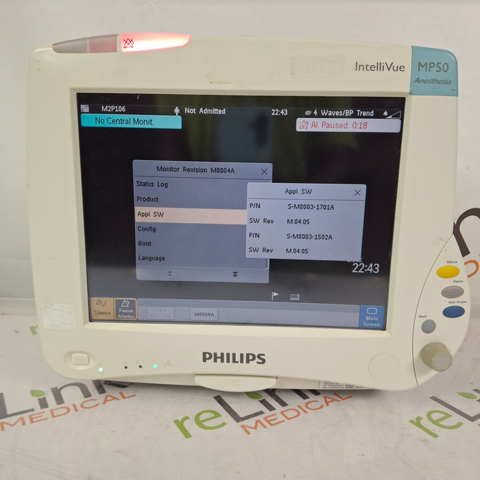 Philips IntelliVue MP50 - Anesthesia Patient Monitor