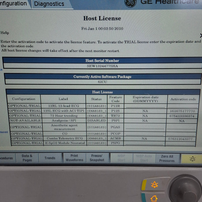 GE Healthcare Carescape B650 Critical Care Patient Monitor