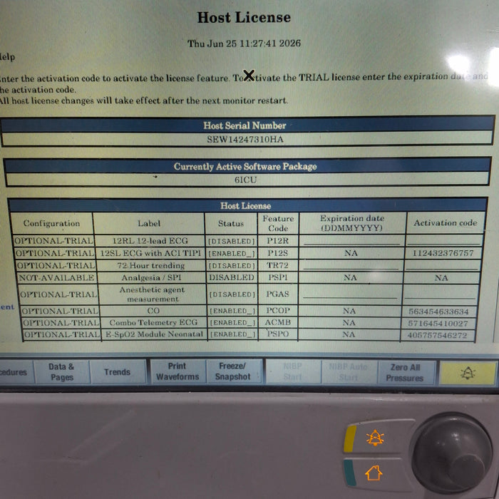 GE Healthcare Carescape B650 Critical Care Patient Monitor